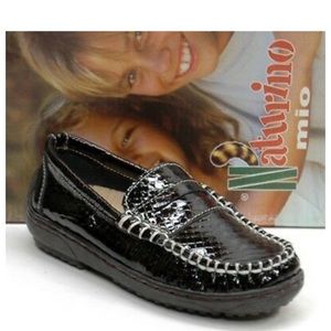 Naturino Girls’ Black Loafers Size 12